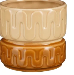 Mica Decorations bloempot Nancy bruin D 12 H 11 cm