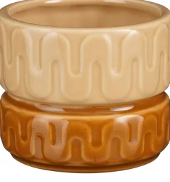 Mica Decorations bloempot Nancy bruin D 11 H 9 cm