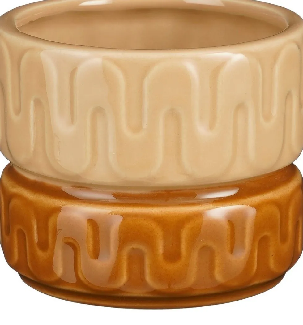 Mica Decorations bloempot Nancy bruin D 11 H 9 cm