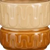 Mica Decorations bloempot Nancy bruin D 14 H 13 cm