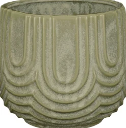 Mica Decorations bloempot Nila groen D 13 H 11 cm