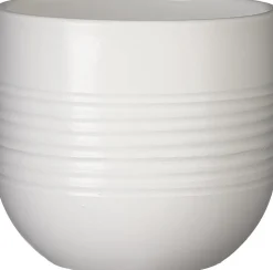 Mica Decorations bloempot Nora wit D 16 H 15 cm
