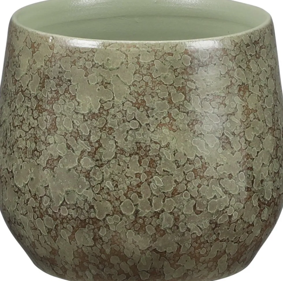 Mica Decorations bloempot Oliver groen D 19 H 17 cm