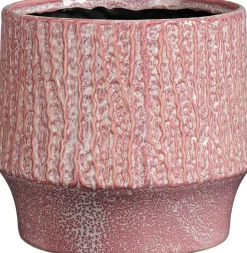 Mica Decorations bloempot op voet Lanny roze D 21 H 18,5 cm