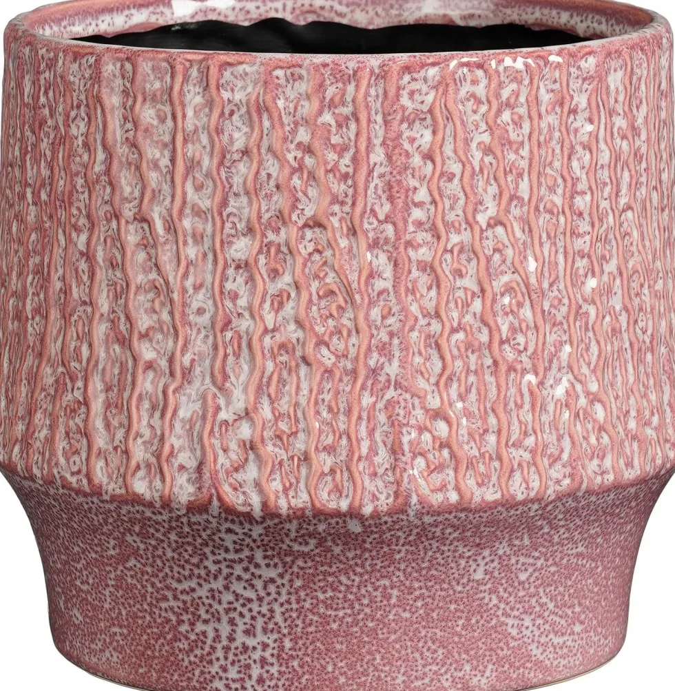 Mica Decorations bloempot op voet Lanny roze D 21 H 18,5 cm