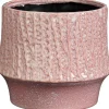 Mica Decorations bloempot op voet Lanny roze D 18 H 16 cm
