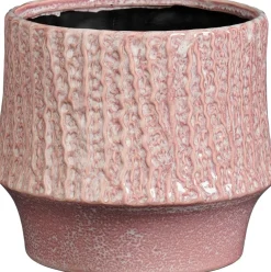 Mica Decorations bloempot op voet Lanny roze D 18 H 16 cm