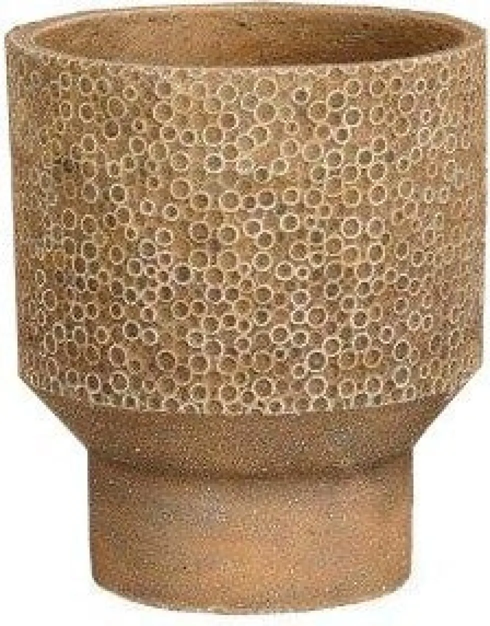 Mica Decorations bloempot op voet Bruce bruin D 21 H 24 cm