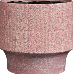 Mica Decorations bloempot op voet Lanny roze D 28,5 H 25,5 cm