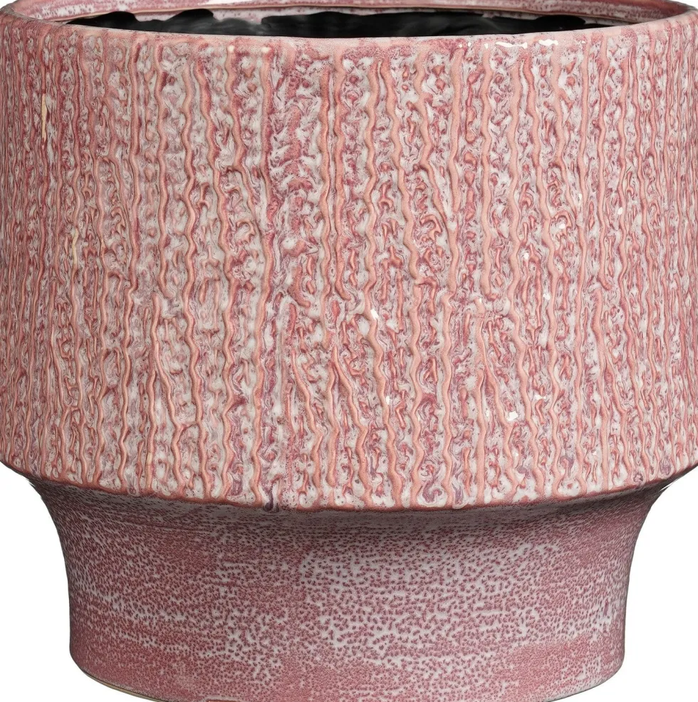 Mica Decorations bloempot op voet Lanny roze D 28,5 H 25,5 cm