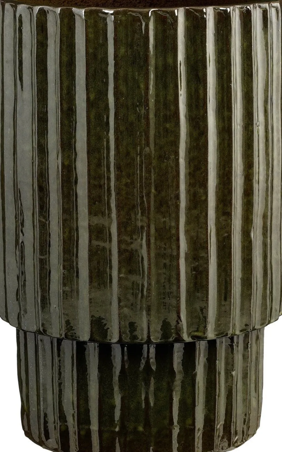 Mica Decorations bloempot op voet Sorrento groen D 45 H 68 cm