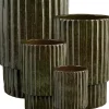 Mica Decorations bloempot op voet Sorrento groen D 36 H 54,5 cm