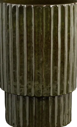 Mica Decorations bloempot op voet Sorrento groen D 36 H 54,5 cm