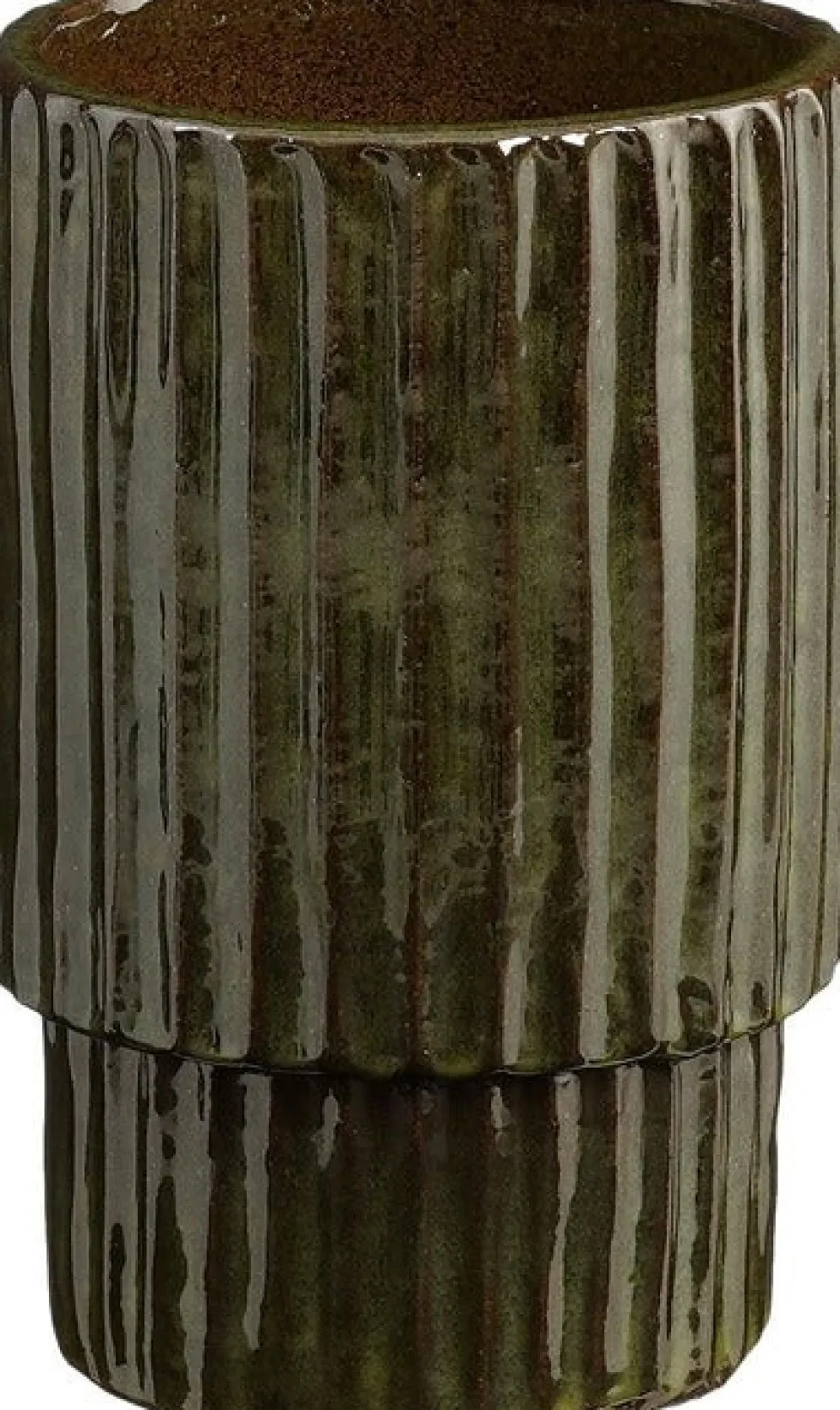 Mica Decorations bloempot op voet Sorrento groen D 23 H 35 cm