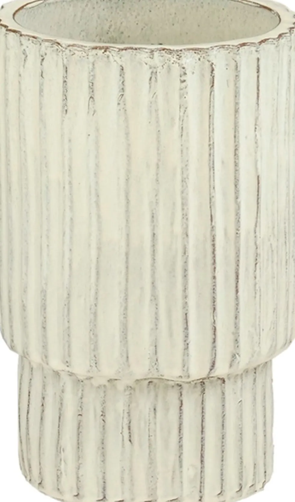 Mica Decorations bloempot op voet Sorrento crème D 29 H 44 cm
