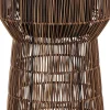 Mica Decorations bloempot op voet Peta bruin D 28 H 55 cm