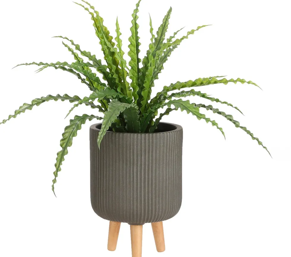 Mica Decorations bloempot op poten Nuovo bruin D 24 H 35 cm