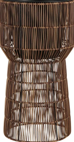 Mica Decorations bloempot op voet Peta bruin D 36 H 65 cm