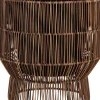 Mica Decorations bloempot op voet Peta bruin D 22 H 27 cm