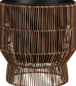 Mica Decorations bloempot op voet Peta bruin D 28 H 33 cm