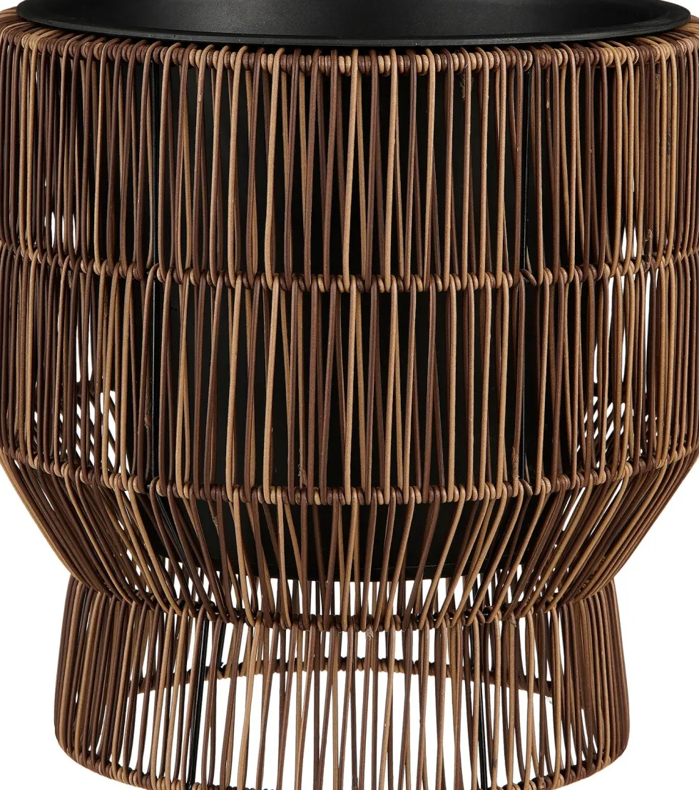 Mica Decorations bloempot op voet Peta bruin D 28 H 33 cm
