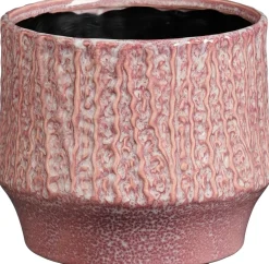 Mica Decorations bloempot op voet Lanny roze D 15,5 H 13 cm