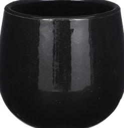 Mica Decorations bloempot Pablo zwart D 14 H 12 cm