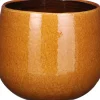 Mica Decorations bloempot Pablo geel D 18 H 16 cm