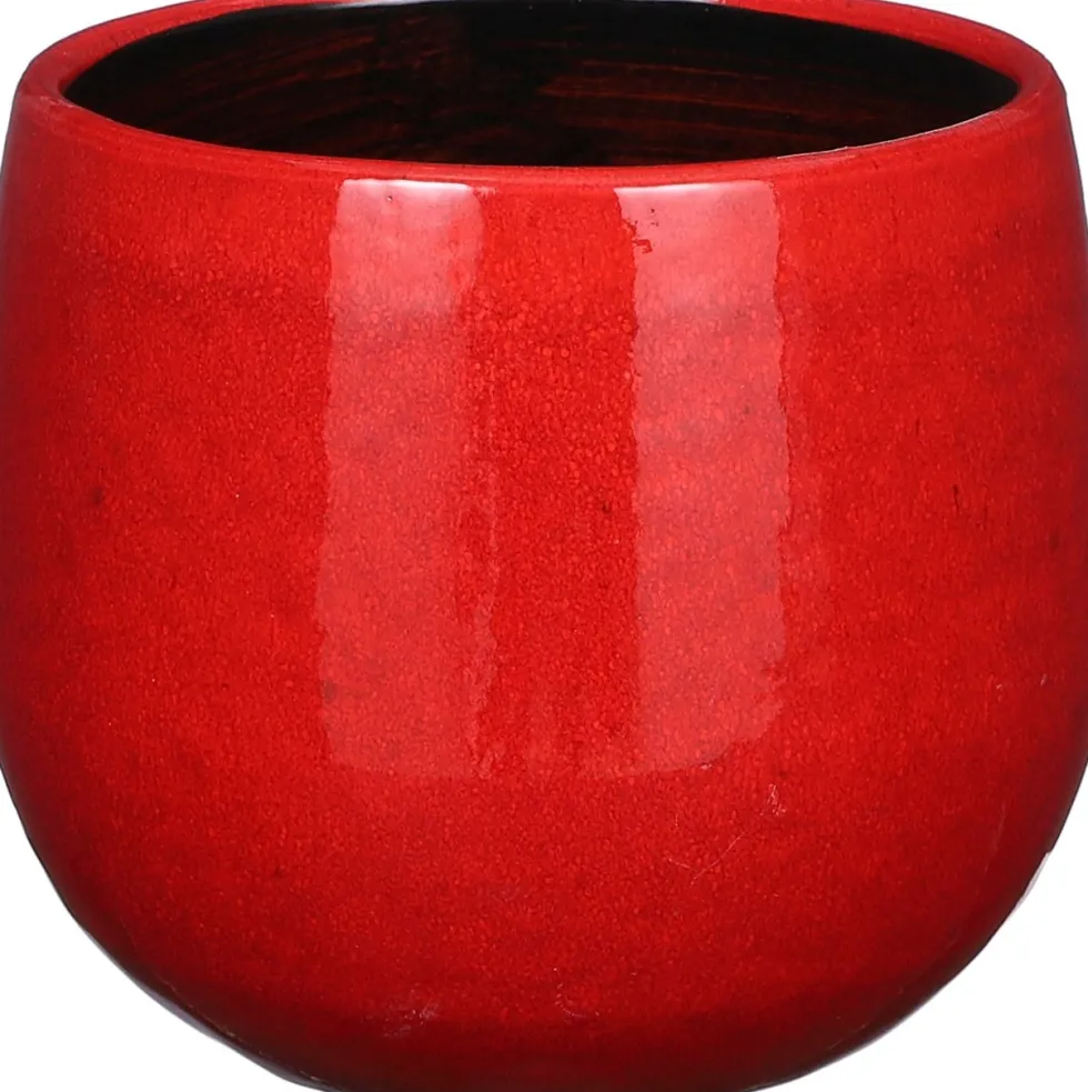Mica Decorations bloempot Pablo rood D 16 H 14 cm