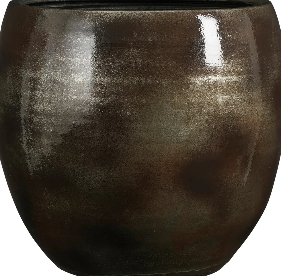 Mica Decorations bloempot Pescara zilver D 48 H 44 cm