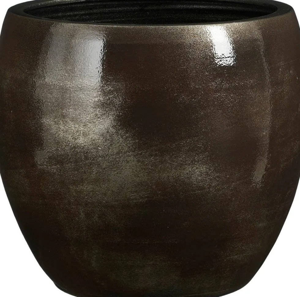 Mica Decorations bloempot Pescara zilver D 35 H 31 cm