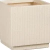 Mica Decorations bloempot Quito beige 25 x 25 x 25 cm
