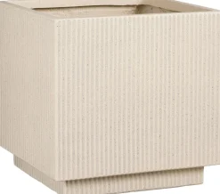 Mica Decorations bloempot Quito beige 37 x 37 x 37 cm