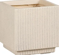 Mica Decorations bloempot Quito beige 19 x 19 x 19 cm