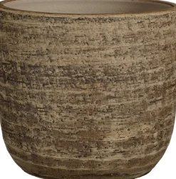 Mica Decorations bloempot Ravenna bruin D 30 H 27 cm