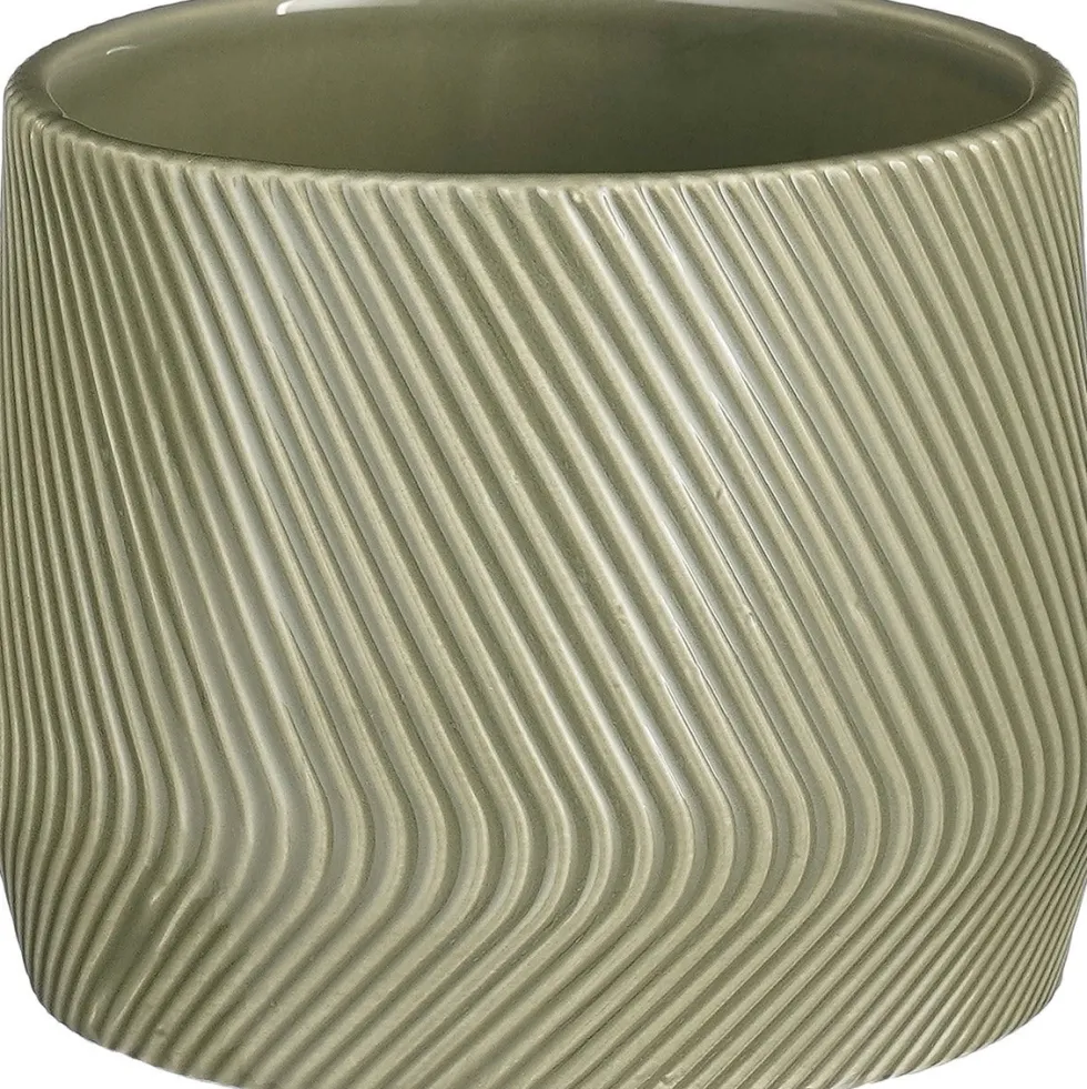 Mica Decorations bloempot Roma groen D 23,5 H 19,5 cm