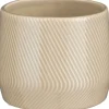Mica Decorations bloempot Roma beige D 15,5 H 12,5 cm