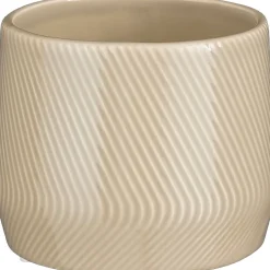 Mica Decorations bloempot Roma beige D 19,5 H 15,5 cm