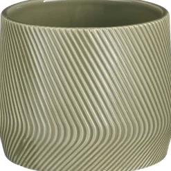 Mica Decorations bloempot Roma groen D 15,5 H 12,5 cm