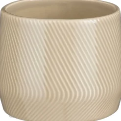 Mica Decorations bloempot Roma beige D 17 H 14 cm
