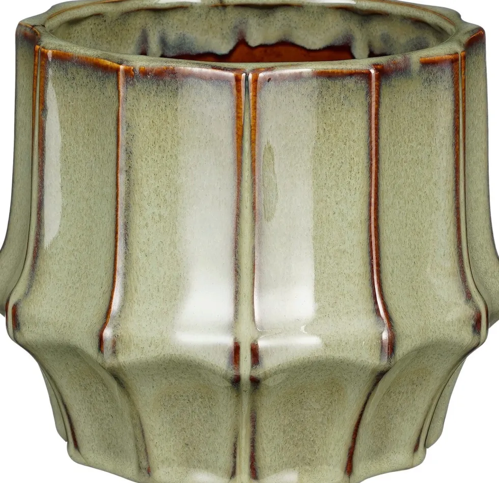Mica Decorations bloempot Sanna groen D 19 H 15,5 cm