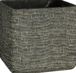 Mica Decorations bloempot Siri grijs 19,5 x 19,5 x 18,5 cm