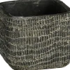 Mica Decorations bloempot Siri grijs 8 x 8 x 6,5 cm