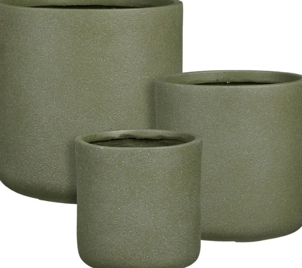Mica Decorations bloempot Siesta groen D 30 H 30 cm