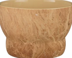 Mica Decorations bloempot Trentino bruin D 22 H 15 cm