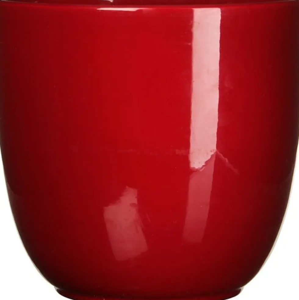 Mica Decorations bloempot Tusca rood D 17 H 16 cm