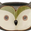 Mica Decorations bloempot Uil groen 16,5 x 15 x 11 cm