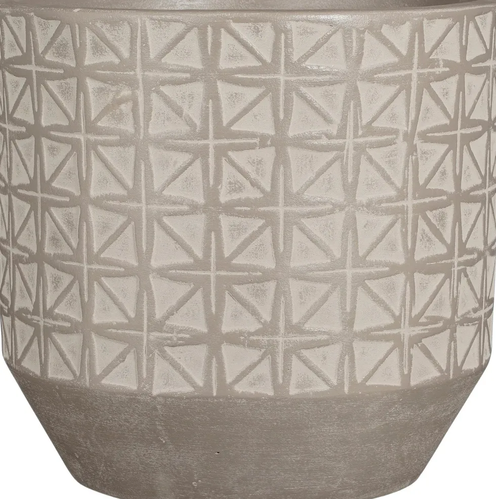 Mica Decorations bloempot Valley grijs D 31 H 30 cm