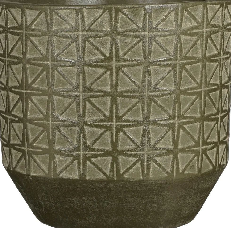 Mica Decorations bloempot Valley donkergroen D 31 H 30 cm