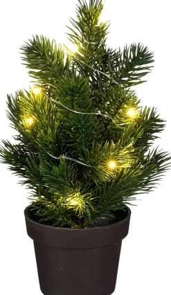 Mica Decorations decoratieboom Ivo met lampjes groen D 7,5 H 24 cm